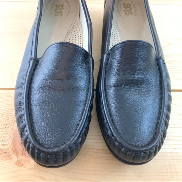 SAS Tripad Comfort Simplify black leather slip on - Picture 4 of 12